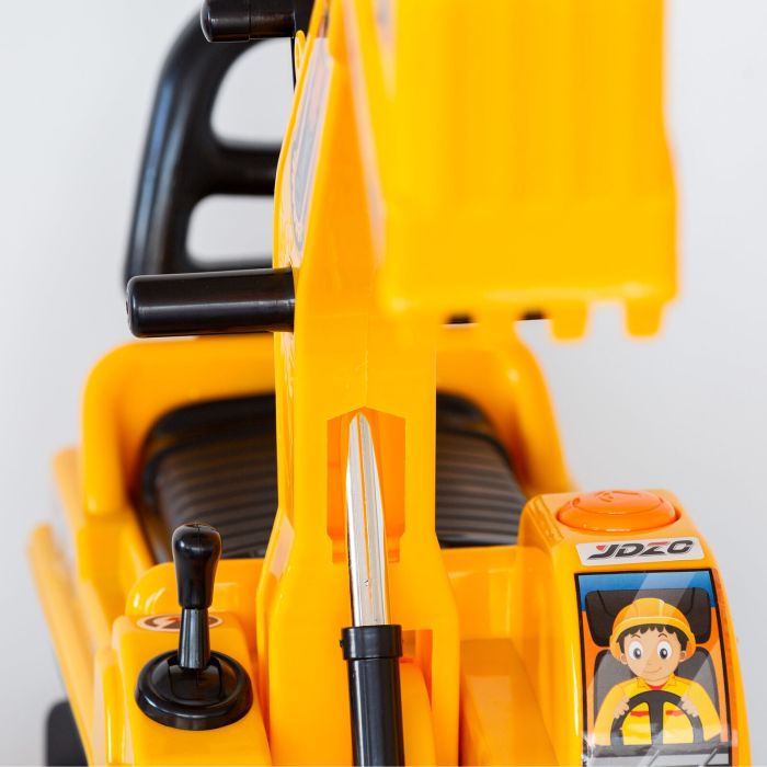 ride on children's excavator w/ sturdy track and dual operation levers to scoop ride on children's excavator w/ sturdy track and dual operation levers to scoop