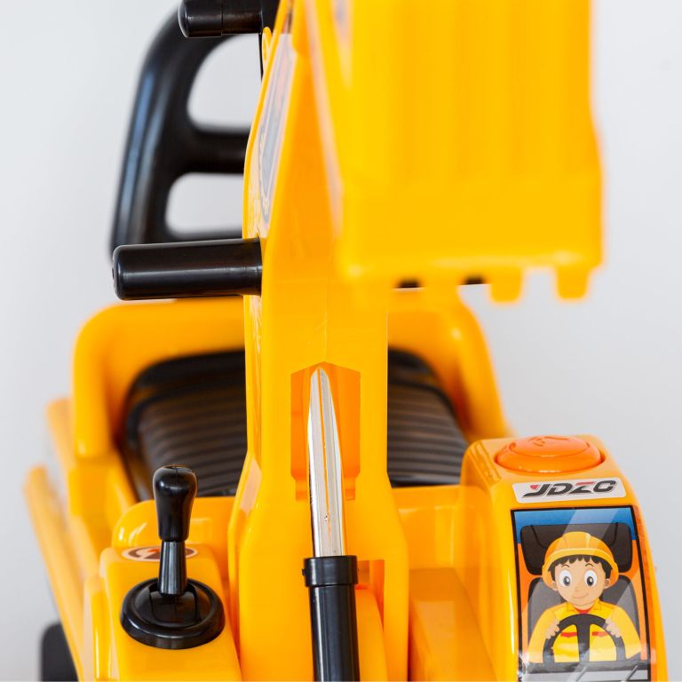 ride on children's excavator w/ sturdy track and dual operation levers to scoop ride on children's excavator w/ sturdy track and dual operation levers to scoop