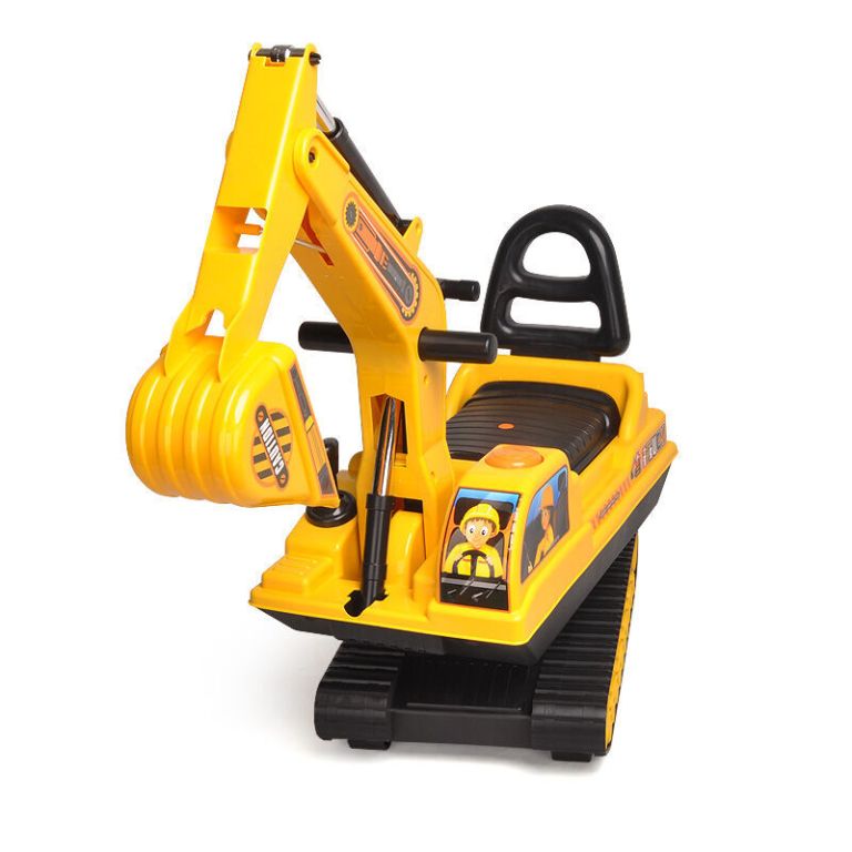 ride on children's excavator w/ sturdy track and dual operation levers to scoop ride on children's excavator w/ sturdy track and dual operation levers to scoop