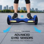 bullet sx 2500 hoverboard scooter, 500w brushless, ul certified, au compliant, 6.5 inch off road style tyres, superior self balancing system, led lights, blue bullet sx 2500 hoverboard scooter, 500w brushless, ul certified, au compliant, 6.5 inch off road style tyres, superior self balancing system, led lights, blue