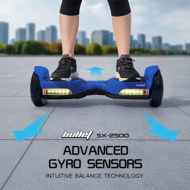 bullet sx 2500 hoverboard scooter, 500w brushless, ul certified, au compliant, 6.5 inch off road style tyres, superior self balancing system, led lights, blue bullet sx 2500 hoverboard scooter, 500w brushless, ul certified, au compliant, 6.5 inch off road style tyres, superior self balancing system, led lights, blue