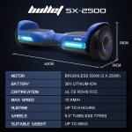 bullet sx 2500 hoverboard scooter, 500w brushless, ul certified, au compliant, 6.5 inch off road style tyres, superior self balancing system, led lights, blue bullet sx 2500 hoverboard scooter, 500w brushless, ul certified, au compliant, 6.5 inch off road style tyres, superior self balancing system, led lights, blue