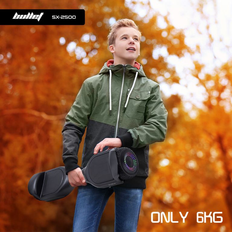 bullet sx 2500 hoverboard scooter, 500w brushless, ul certified, au compliant, 6.5 inch off road style tyres, superior self balancing system, led lights, black bullet sx 2500 hoverboard scooter, 500w brushless, ul certified, au compliant, 6.5 inch off road style tyres, superior self balancing system, led lights, black