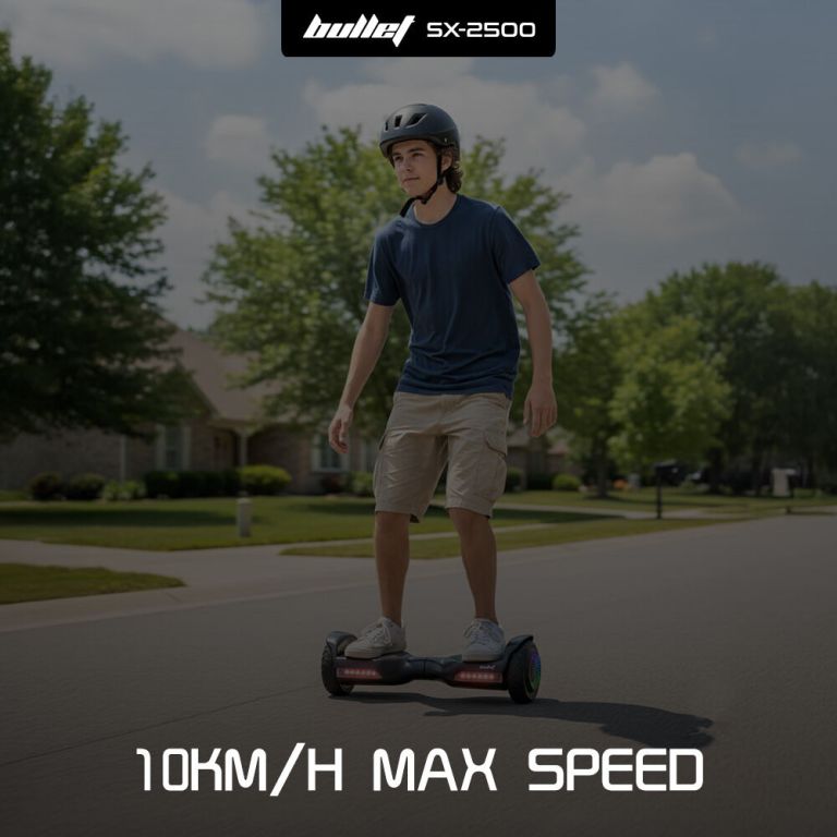 bullet sx 2500 hoverboard scooter, 500w brushless, ul certified, au compliant, 6.5 inch off road style tyres, superior self balancing system, led lights, black bullet sx 2500 hoverboard scooter, 500w brushless, ul certified, au compliant, 6.5 inch off road style tyres, superior self balancing system, led lights, black
