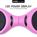 bullet sx 2500 hoverboard scooter, 500w brushless, ul certified, au compliant, 6.5 inch off road style tyres, superior self balancing system, led lights, pink