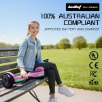bullet sx 2500 hoverboard scooter, 500w brushless, ul certified, au compliant, 6.5 inch off road style tyres, superior self balancing system, led lights, pink