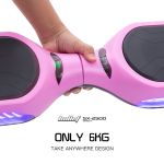 bullet sx 2500 hoverboard scooter, 500w brushless, ul certified, au compliant, 6.5 inch off road style tyres, superior self balancing system, led lights, pink