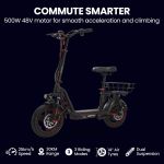 alpha rover electric scooter with seat, 500w 48v 25km/h 30km range, 14 inch tyres alpha rover electric scooter with seat, 500w 48v 25km/h 30km range, 14 inch tyres