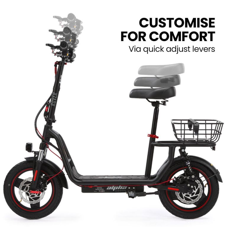 alpha rover electric scooter with seat, 500w 48v 25km/h 30km range, 14 inch tyres alpha rover electric scooter with seat, 500w 48v 25km/h 30km range, 14 inch tyres