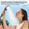 social hike portable camping shower kit 6000mah outdoor rechargeable pump led