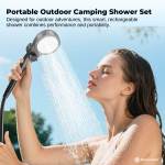 social hike portable camping shower kit 6000mah outdoor rechargeable pump led social hike portable camping shower kit 6000mah outdoor rechargeable pump led