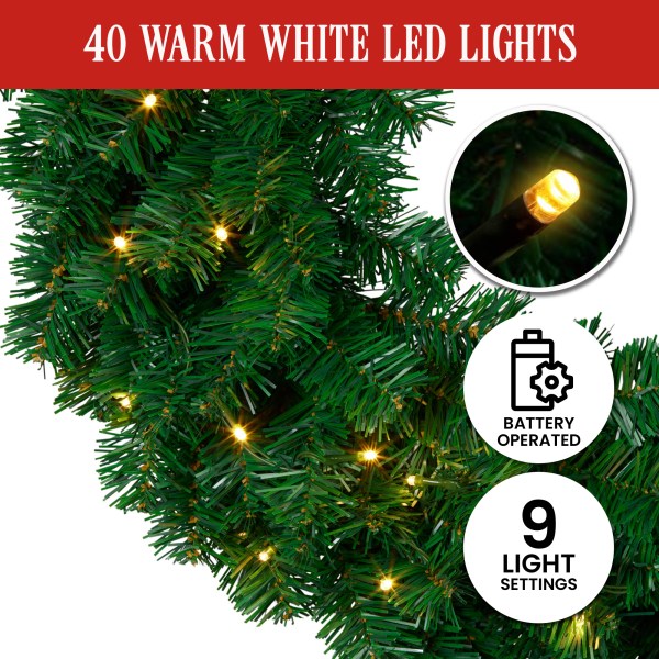 christabelle 61cm chadwick christmas wreath with led lights front door decoration ornament christabelle 61cm chadwick christmas wreath with led lights front door decoration ornament