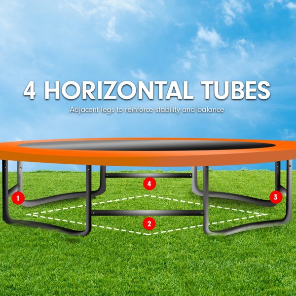kahuna 6 ft x 9 ft rectangular outdoor trampoline orange kahuna 6 ft x 9 ft rectangular outdoor trampoline orange
