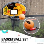 kahuna 6 ft x 9 ft rectangular outdoor trampoline with basketball set orange kahuna 6 ft x 9 ft rectangular outdoor trampoline with basketball set orange