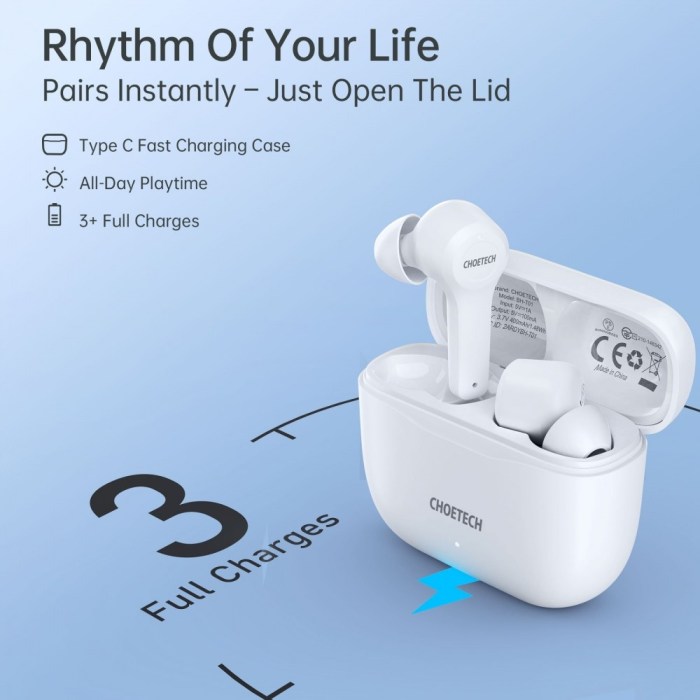 choetech bh t01 bluetooth true wireless earbuds