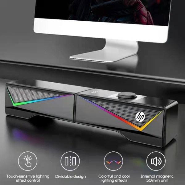 hp dhe 6005 wired rgb gaming surround soundbar stereo speaker hp dhe 6005 wired rgb gaming surround soundbar stereo speaker