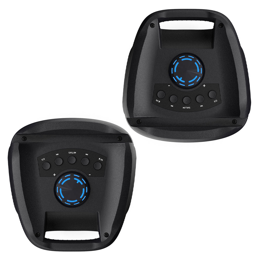 majority ps100 bundled party speaker 40w bluetooth karaoke dj party pa system black