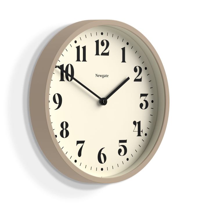 newgate number four wall clock matte stone