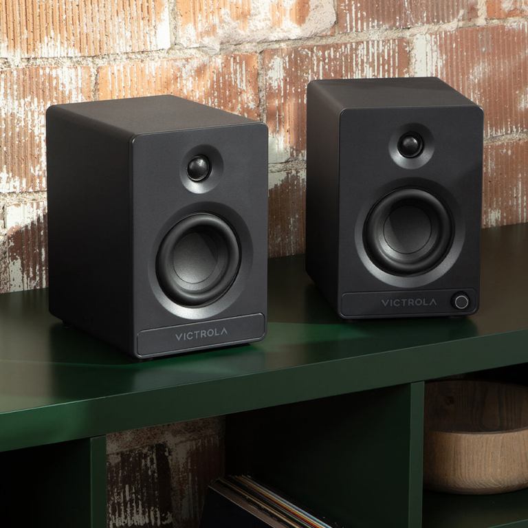 victrola tempo bookshelf speakers black