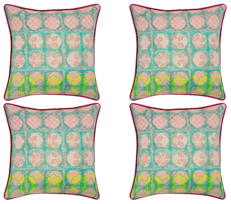 pack of 4 avia fuchsia cushion covers multicoloured coloured