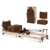 lifespan fitness contour folding wooden pilates reformer machine set (espresso) lifespan fitness contour folding wooden pilates reformer machine set (espresso)