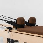 lifespan fitness contour folding wooden pilates reformer machine set (espresso)