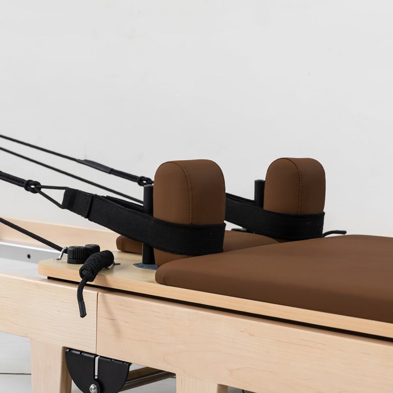 lifespan fitness contour folding wooden pilates reformer machine set (espresso)