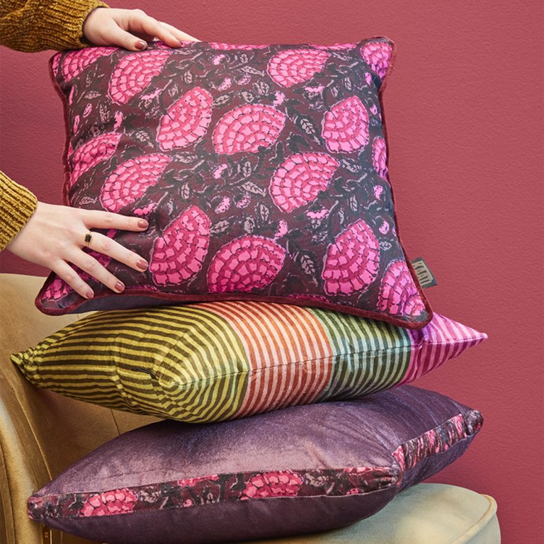 kaat amsterdam ayda pink floral square filled cushion 45cm x 45cm kaat amsterdam ayda pink floral square filled cushion 45cm x 45cm