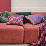 kaat amsterdam ayda pink floral square filled cushion 45cm x 45cm kaat amsterdam ayda pink floral square filled cushion 45cm x 45cm