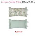 pip studio curious animal white oblong cushion