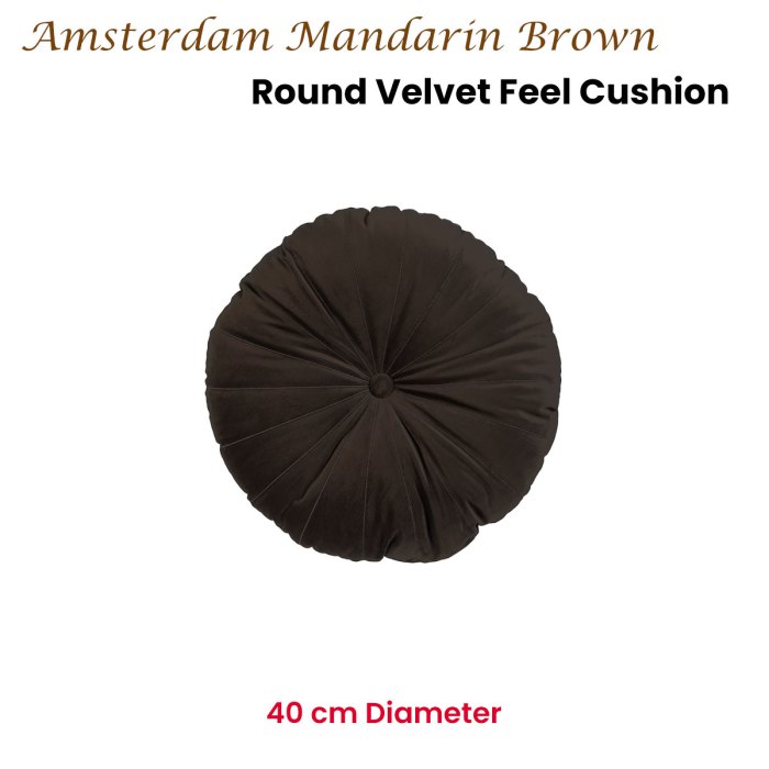 kaat amsterdam mandarin brown round filled cushion 40cm diameter kaat amsterdam mandarin brown round filled cushion 40cm diameter