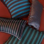 kaat amsterdam meja green reversible oblong filled cushion 30cm x 50cm