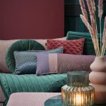kaat amsterdam meja green reversible oblong filled cushion 30cm x 50cm