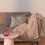 kaat amsterdam nanouk pastel floral oblong filled cushion 30cm x 50cm