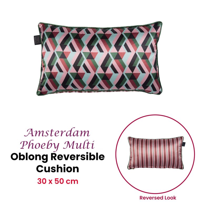kaat amsterdam phoeby multi reversible oblong filled cushion 30cm x 50cm