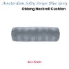 kaat amsterdam softy stripe blue grey oblong neckroll filled cushion 22cm x 70cm