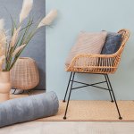 kaat amsterdam softy stripe blue grey oblong neckroll filled cushion 22cm x 70cm