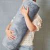 kaat amsterdam softy stripe blue grey oblong neckroll filled cushion 22cm x 70cm
