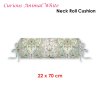 pip studio curious animal white neck roll cushion