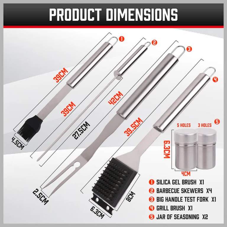 18pcs bbq tool set stainless steel barbecue utensil cooking grill outdoor cook 18pcs bbq tool set stainless steel barbecue utensil cooking grill outdoor cook