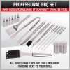 18pcs bbq tool set stainless steel barbecue utensil cooking grill outdoor cook