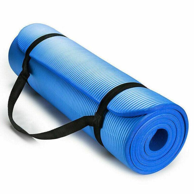 15mm thick yoga mat pad nbr nonslip exercise fitness pilate gym durable purple