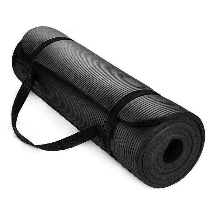 15mm thick yoga mat pad nbr nonslip exercise fitness pilate gym durable purple