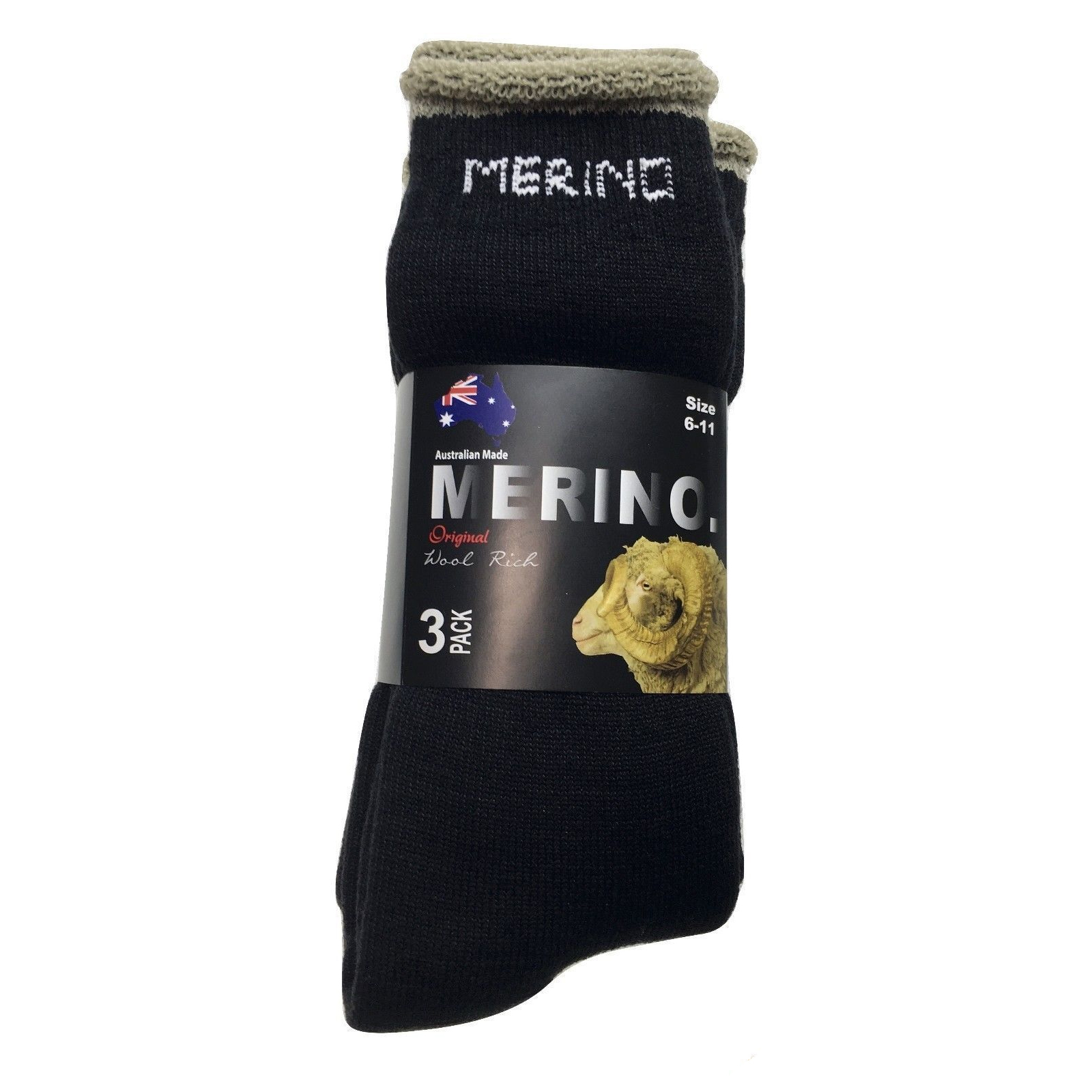9 pairs merino wool socks mens heavy duty premium thick work socks cushion bulk black 6 11