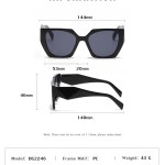 bold oversized black frame grey lens sunglasses | uv400 designer fashion shades