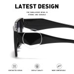 bold oversized white black frame grey lens sunglasses | uv400 designer fashion shades