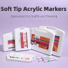 24 color acrylic markers soft brush tip