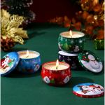 4 pcs of scented candle tinplate jar wax plant candle christmas gift 4 pcs of scented candle tinplate jar wax plant candle christmas gift