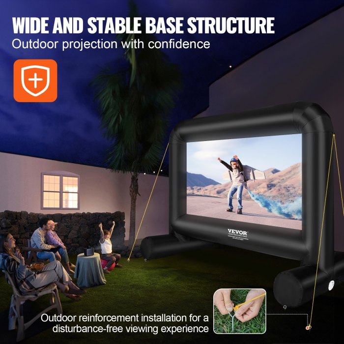 vevor inflatable movie screen, 14 ft inflatable projector screen vevor inflatable movie screen, 14 ft inflatable projector screen