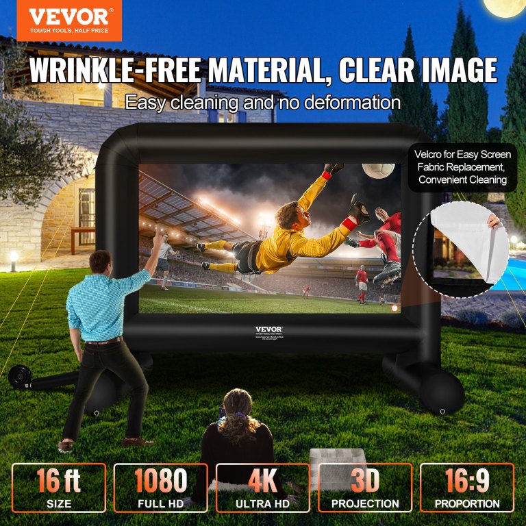 vevor inflatable movie screen, 16 ft inflatable projector screen vevor inflatable movie screen, 16 ft inflatable projector screen